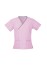 H10722 - Ladies Crossover Contrast Scrubs Top