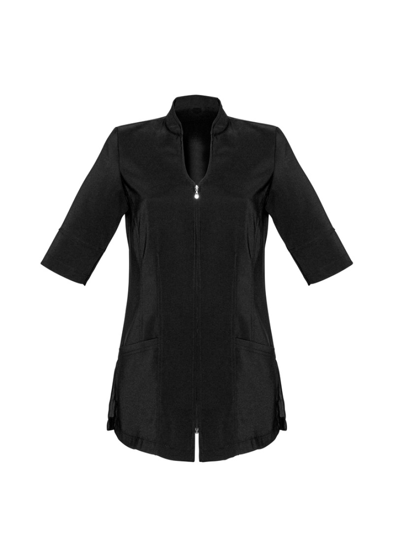 H632L - Ladies Bliss Zip-Front Luxury Beauty Tunics
