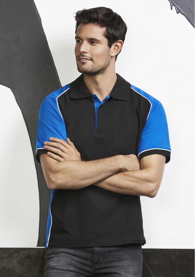 P10112 - Mens Nitro Contrast Panel Polycotton Polo