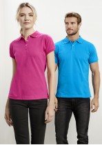 Mens Neon Slim Fit Black Polo