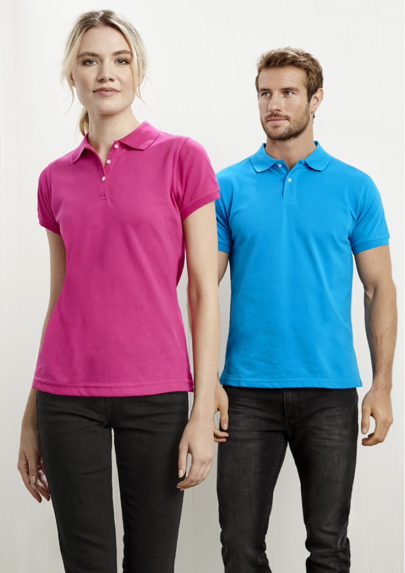 Mens Neon Slim Fit Black Polo