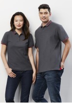 P226MS - Mens Jet Cotton-Backed Contrast Hem Polo