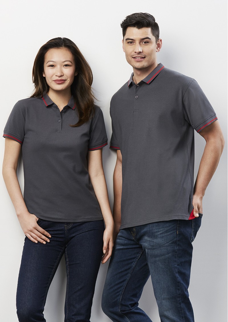 P226MS - Mens Jet Cotton-Backed Contrast Hem Polo