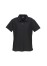 Ladies Micro Waffle Black Polo