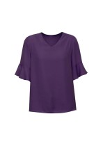 RB966LS - Womens Aria Fluted Sleeve Blouse