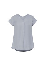 RB967LS - Womens Kayla V-neck Pleat Blouse