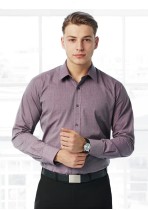S622ML - Mens Trend Pin-dot pattern Long Sleeve Shirt
