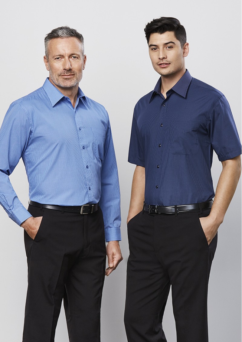 SH817 - Mens Micro Check Short Sleeve Shirt