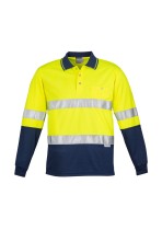 ZH235 - Hi Vis Spliced Long Sleeve Taped Polo