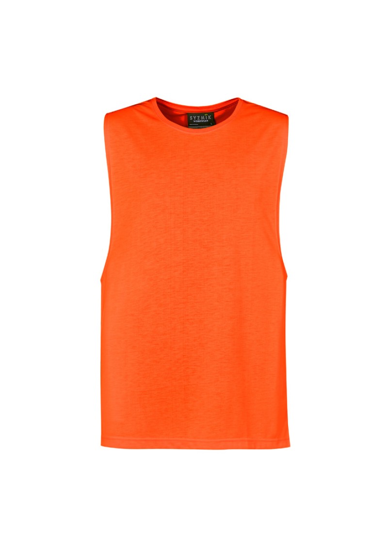 ZH297-Mens His Vis Sleeveless Tee