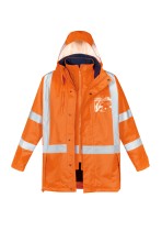 ZJ616-Mens TTMC-W17 Hi Vis X Back 4 In 1 Waterproof Jacket