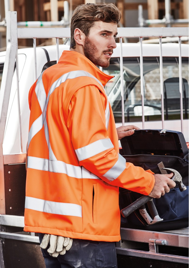ZJ680 - SYZMIK Hi Vis 2 in 1 XBack Soft Shell Jacket