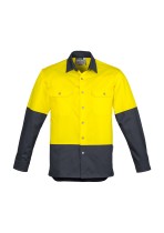 ZW122 - SYZMIK Mens Hi Vis Spliced Industrial Shirt