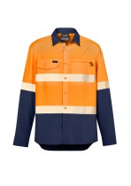 ZW470-Mens Hi Vis Outdoor Segmented Tape L/S Shirt