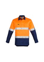 ZW550 - Mens Hi Vis Closed Front Taped Long Sleeve Shirt