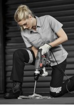 ZWL120 - Ladies 100% Cotton Lightweight SYZMIK Short Sleeve Tradie Shirt