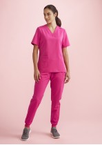 CSP241LL - WOMENS PINK JOGGER SCRUB PANT