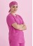 CSC246U - Unisex Pink Printed Scrub Cap