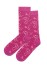 CCS250U - Unisex Pink Happy Feet Comfort Socks