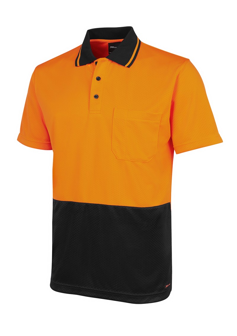 JB's Hi Vis Jacquard Non Cuff Polo