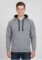 ADULTS CONTRAST FLEECY HOODIE