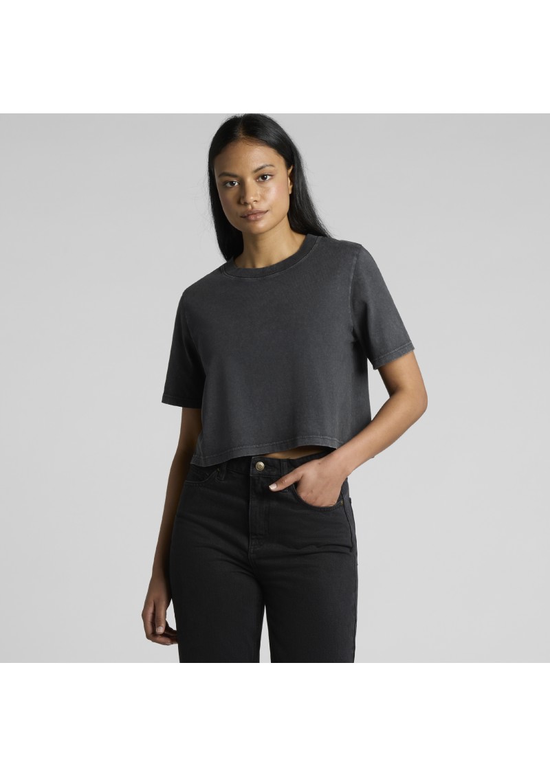 Wo's Stone Wash Heavy Crop