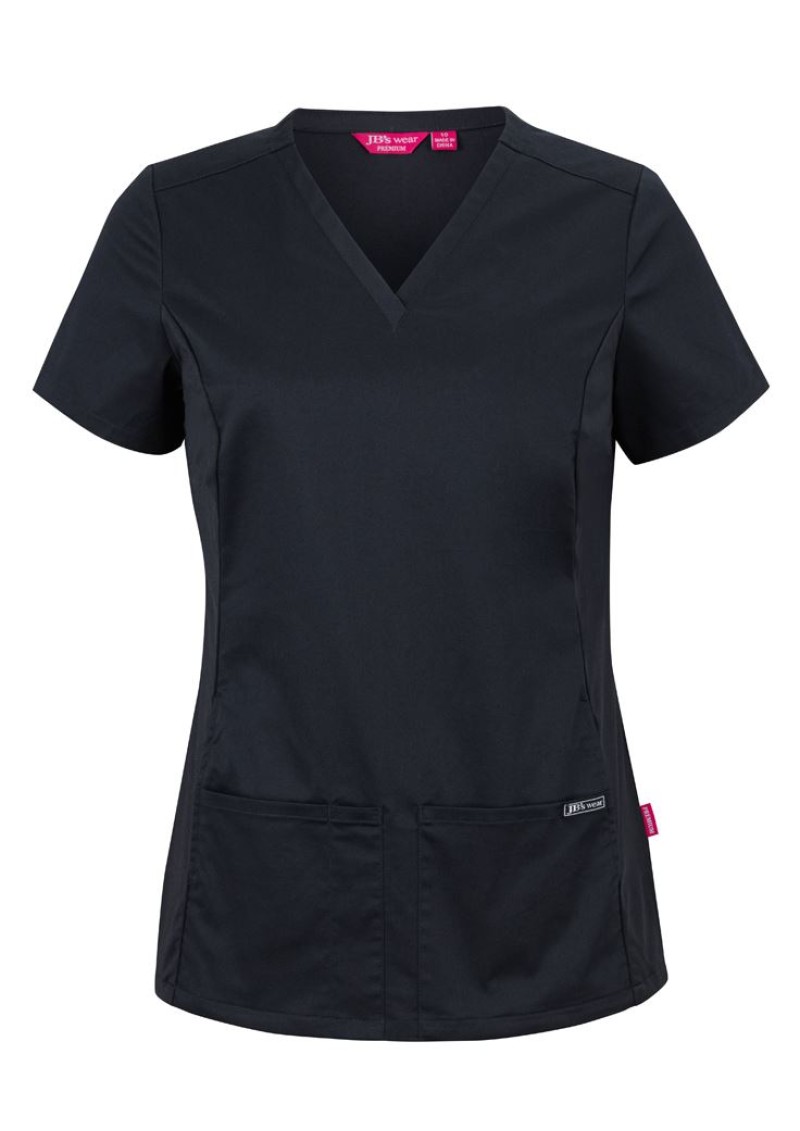 JBs Ladies Premium Stretch Panel Scrub Top