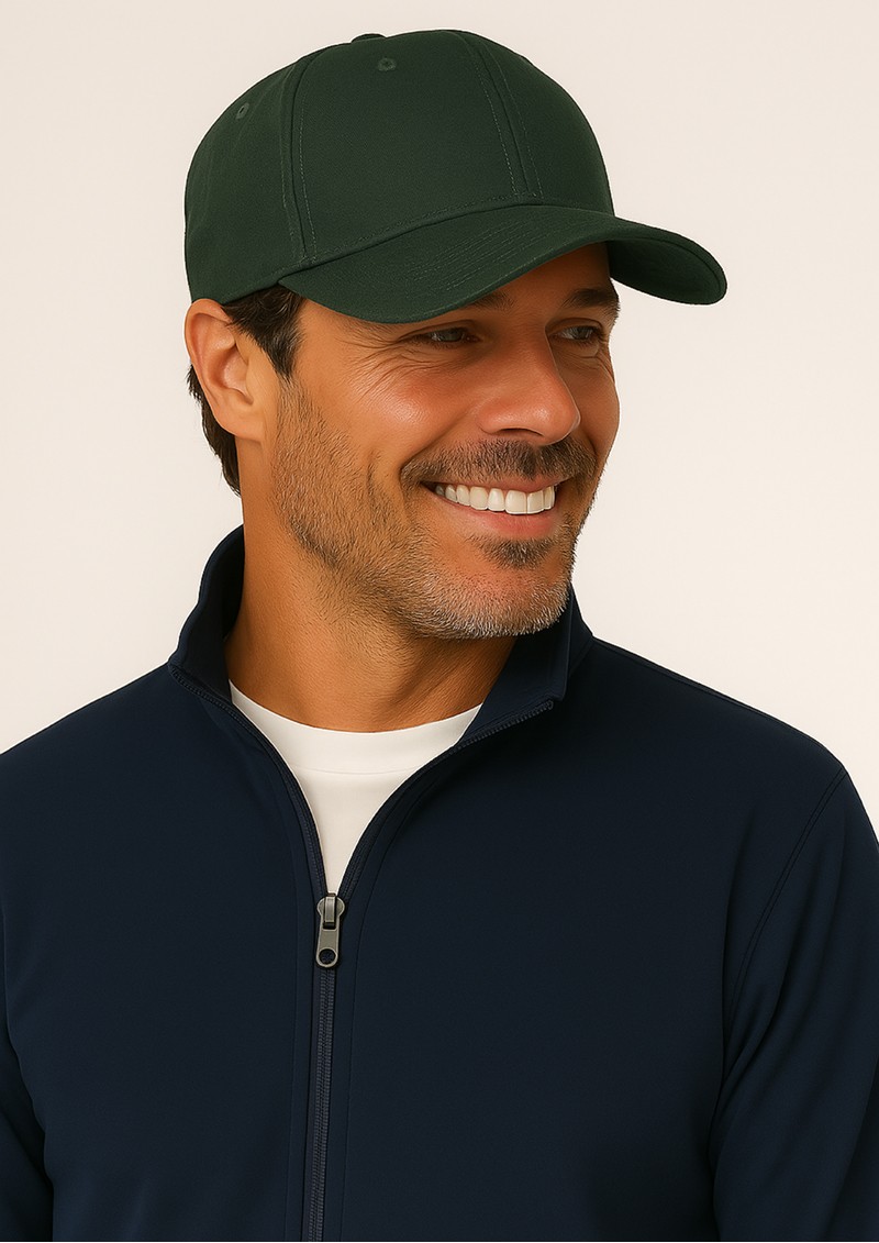 Headwear24 6 Panel Brushed Cotton Cap