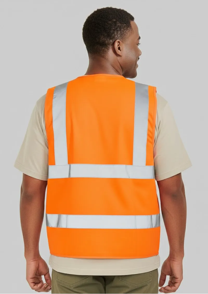 HI VIS (D+N) ZIP SAFETY VEST