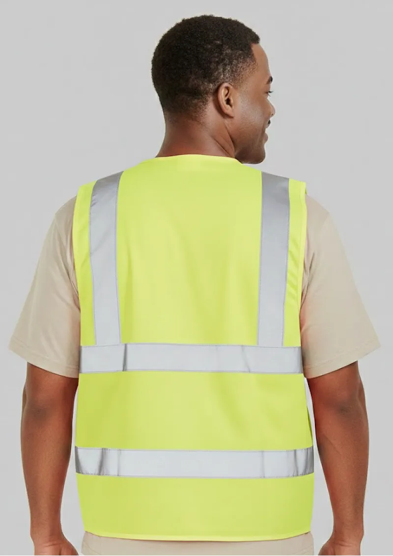 HI VIS (D+N) ZIP SAFETY VEST