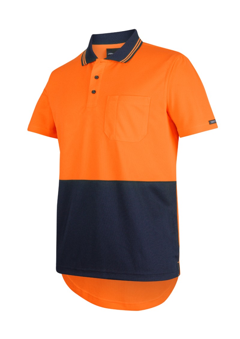 JB's Hi Vis S/S Drop Tail Polo