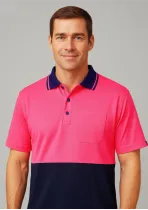 ADULTS HI VIS NON CUFF TRADITIONAL POLO