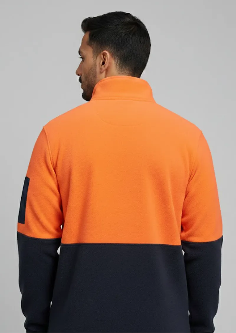 6HVPF - JB's HI VIS 1/2 ZIP POLAR FLEECE
