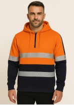 JB's Hi Vis (D+N) 1/2 Zip Segmented Tape Hoodie