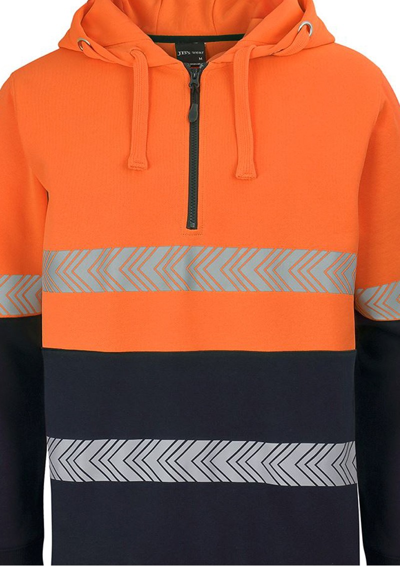 JB's Hi Vis (D+N) 1/2 Zip Segmented Tape Hoodie
