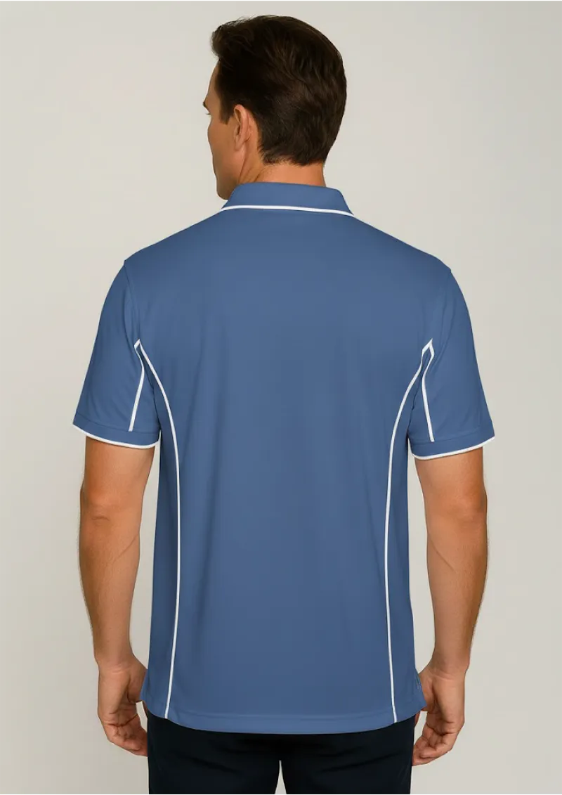 SHORT SLEEVE PIPING POLO