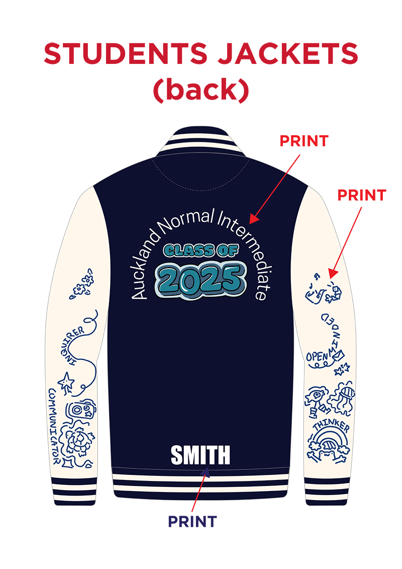 Auckland Normal Intermediate Student Leavers’ Letterman Jacket