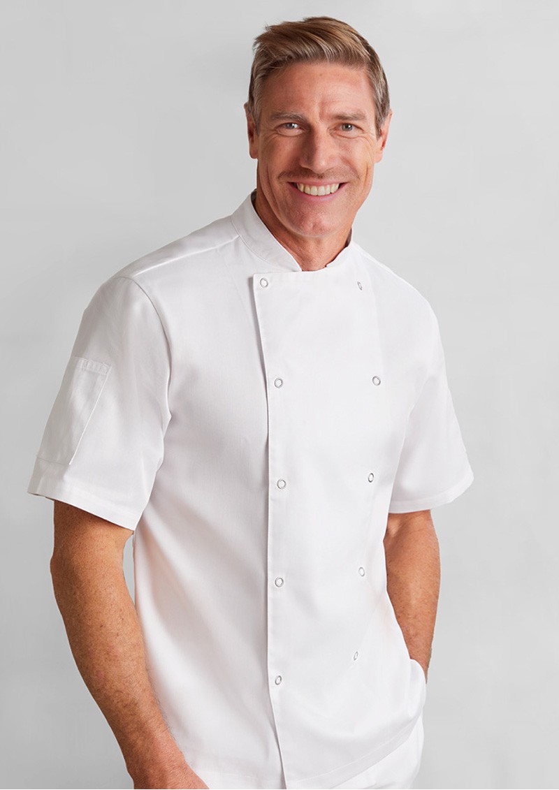 Mens Zest Short Sleeve Chef Jacket