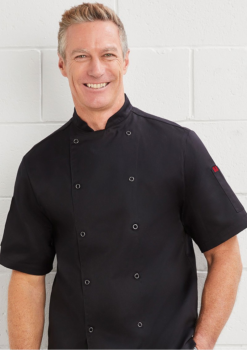 Mens Zest Short Sleeve Chef Jacket