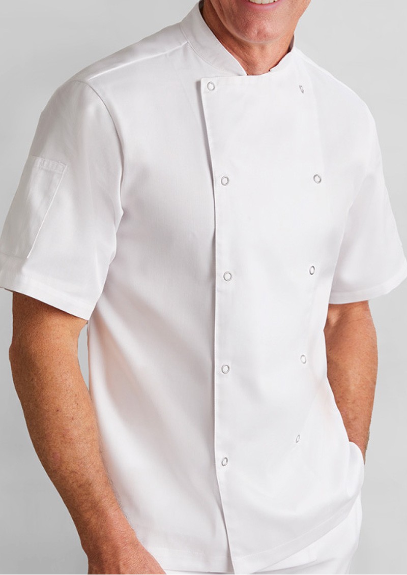 Mens Zest Short Sleeve Chef Jacket