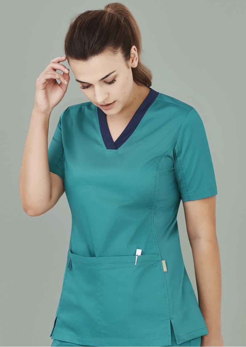 CST043LS-Womens Riley V-Neck Scrub Top