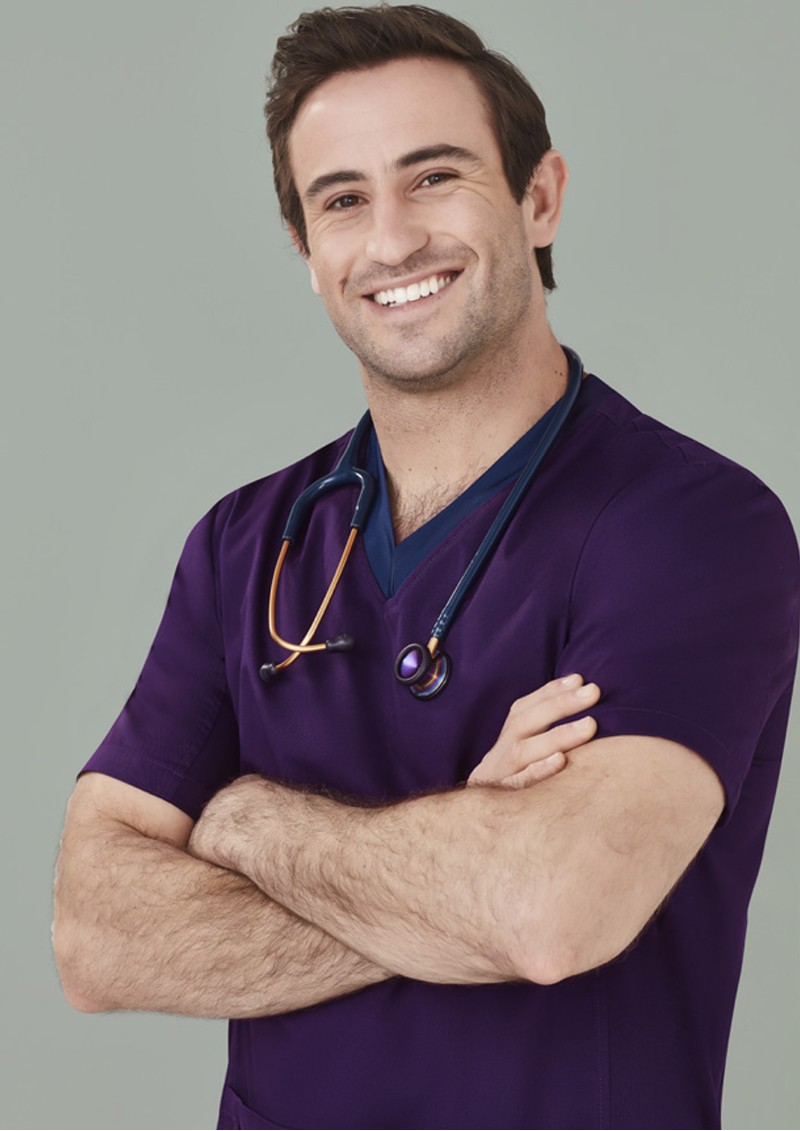 CST043MS-Mens Riley V-Neck Scrub Top