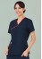 H10722 - Ladies Crossover Contrast Scrubs Top