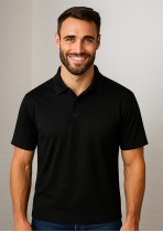 Oxford Adults Black Polo