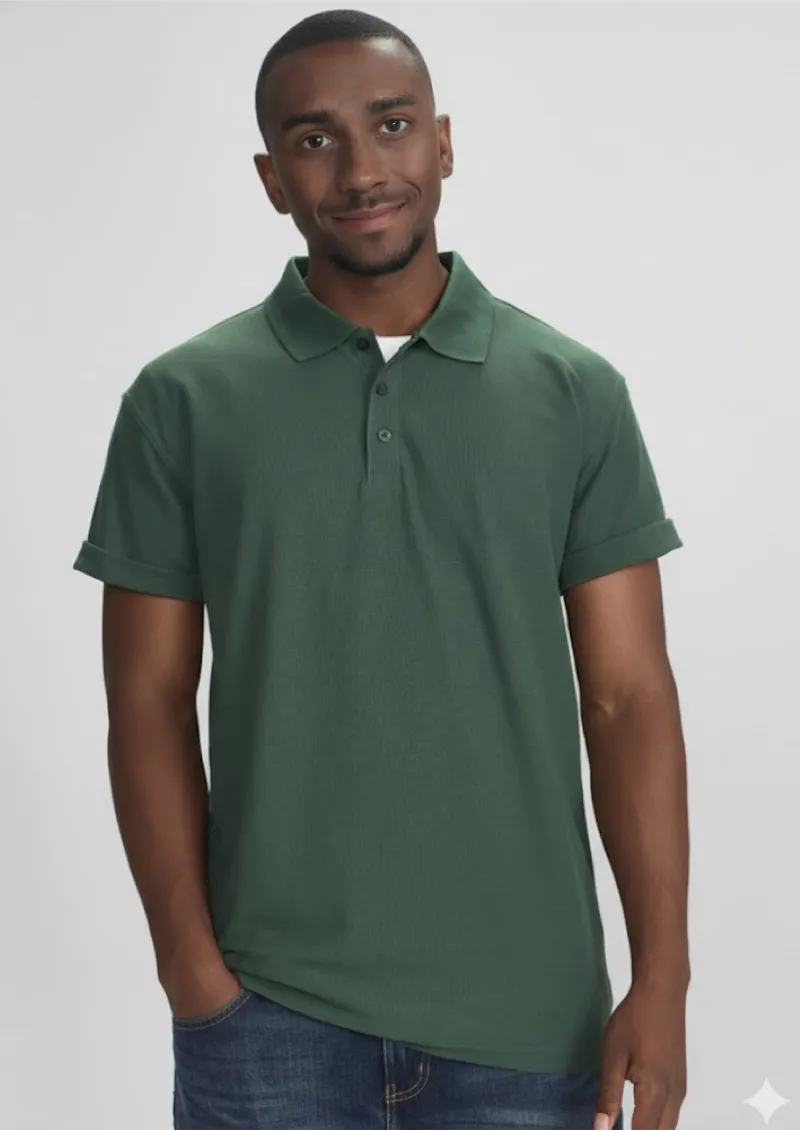 P400MS - Mens Classic Pique Crew Polo