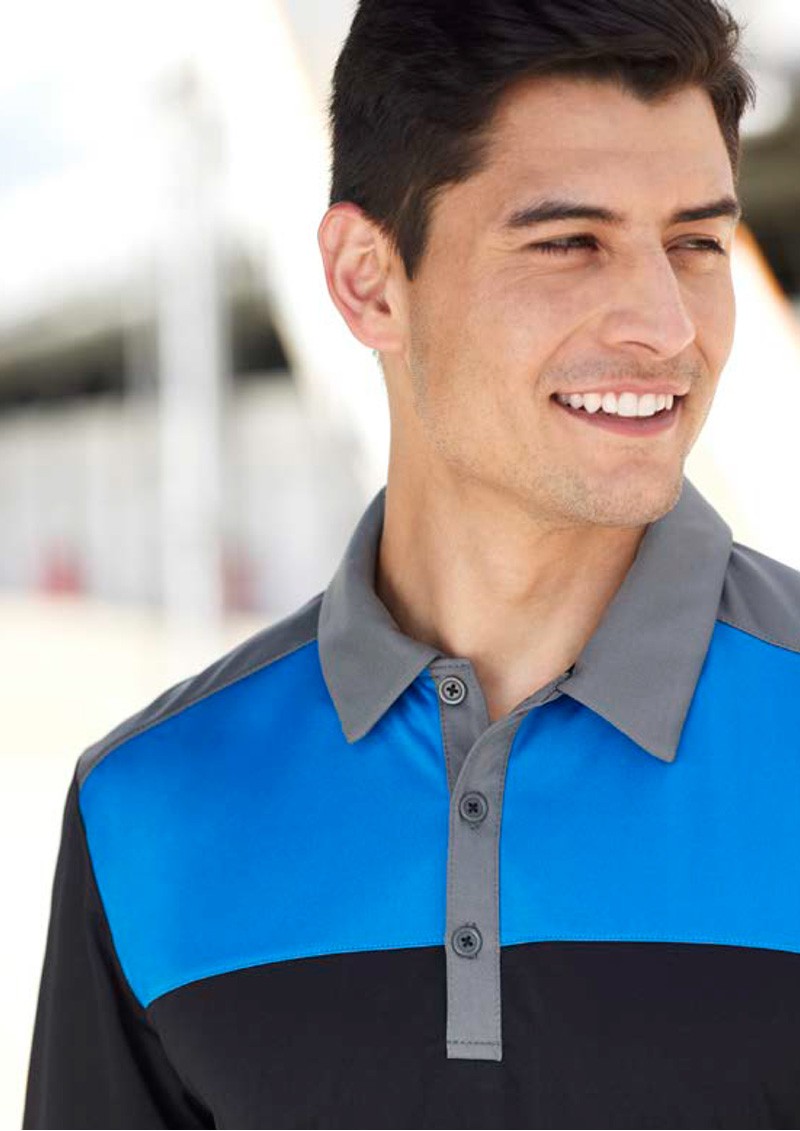 P500MS - Mens Charger Constrast Panels Breathable Polo