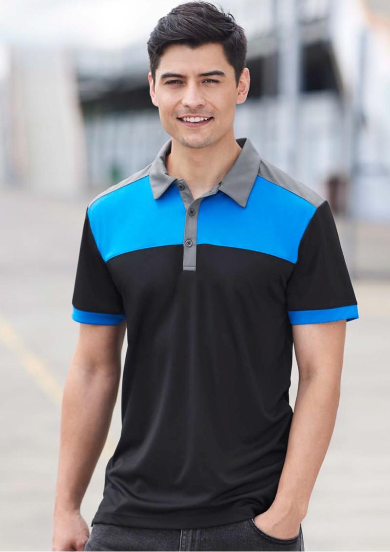P500MS - Mens Charger Constrast Panels Breathable Polo