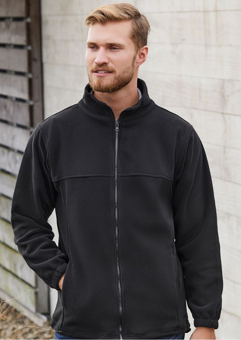 PF630 - Mens Plain Micro Fleece Zip-Up Jacket