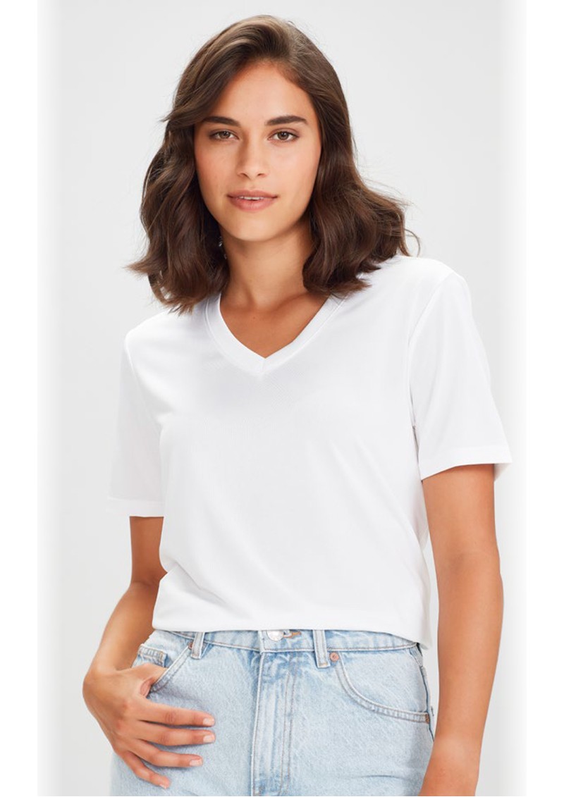 T800LS - Ladies Aero V-Neck, Soft Touch Cotton, Breathable Tees