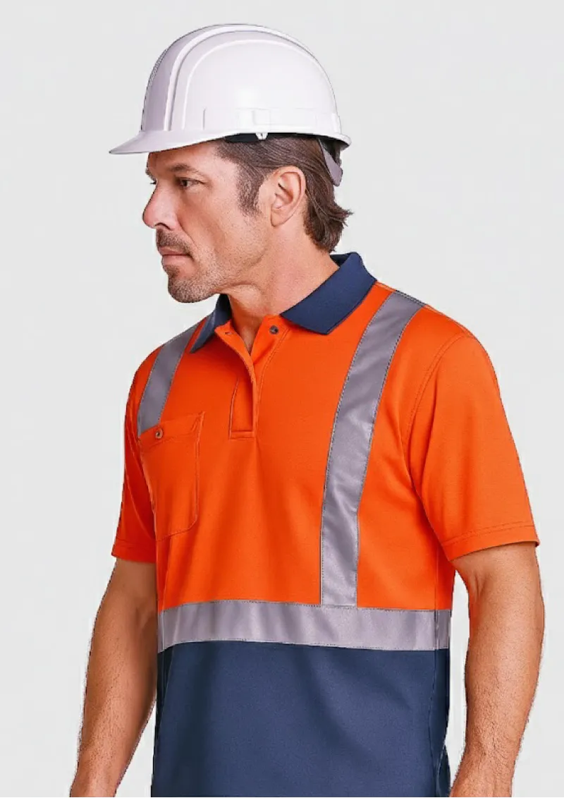 ZH233 - SYZMIK Hi Vis Spliced Short Sleeve Taped Polo